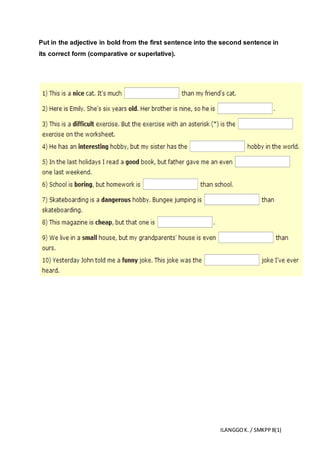 Adjectives form 2 | DOCX