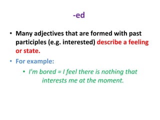 Adjectives main class Slide 9