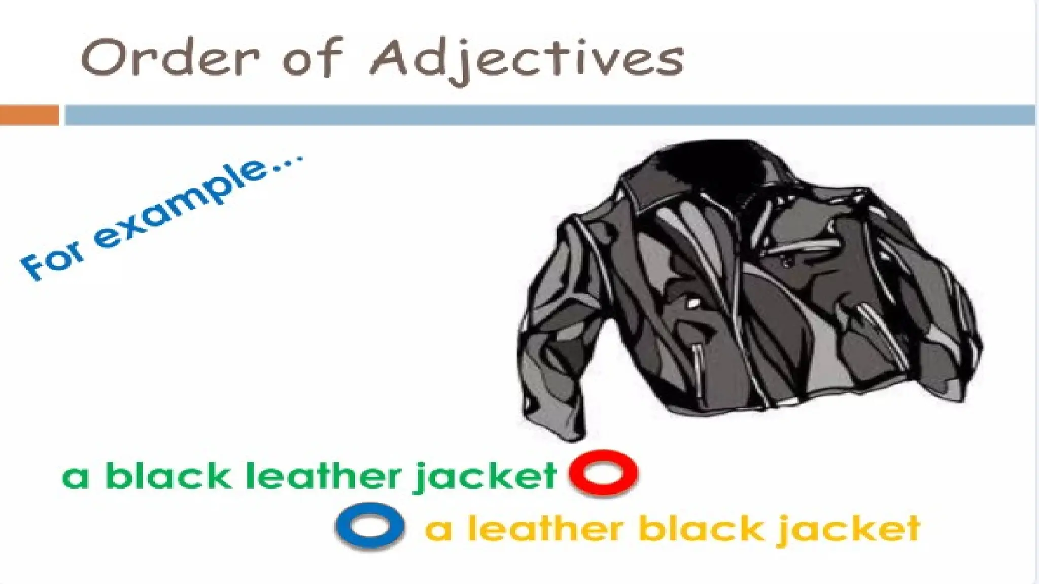 Adjectives order topic for high school student | PPT