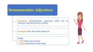 Demonstrative Def adjectivesppt.pptx teaching english grammer | PPTX