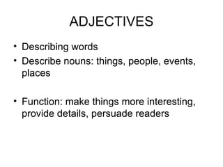 Adjectives presentation