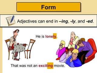 this presntation is to review adjectives using visuals | PPTX