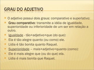 Apresentação sobre a classe morfológica adjetivo | PPT