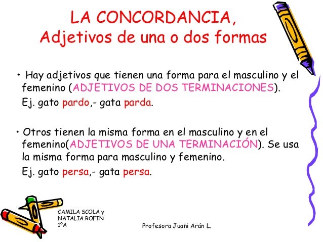 Resultado de imagen de adjetivos 1 forma o dos
