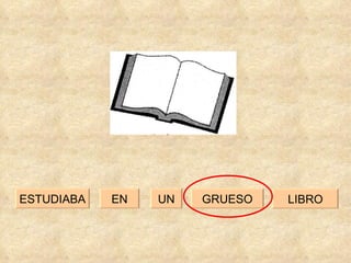 EN GRUESO ESTUDIABA UN LIBRO 