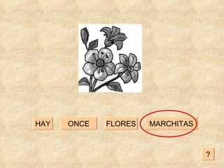FLORES MARCHITAS ONCE HAY ? 