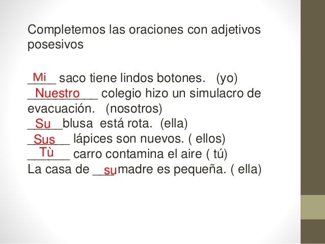 Adjetivo posesivo
