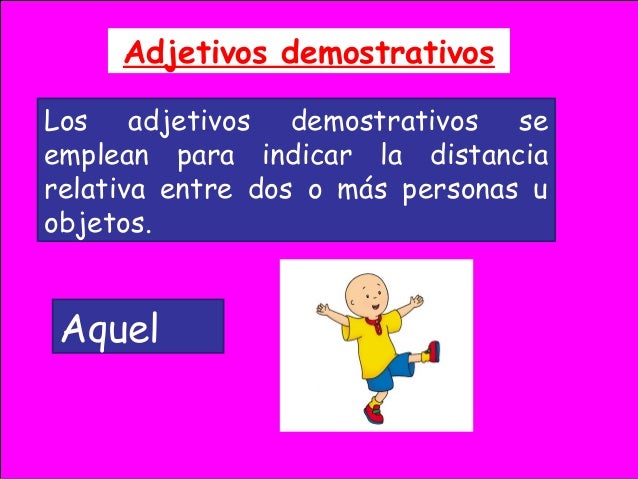 Adjetivos demostrativos
