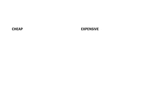 CHEAP EXPENSIVE
 
