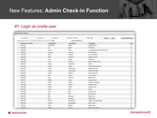 Click to edit Master title styleNew Features: Admin Check-in Function
#1: Login as onsite user
 
