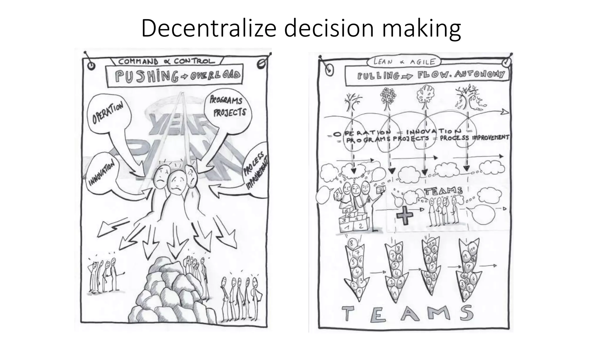 Decentralize decision making
 