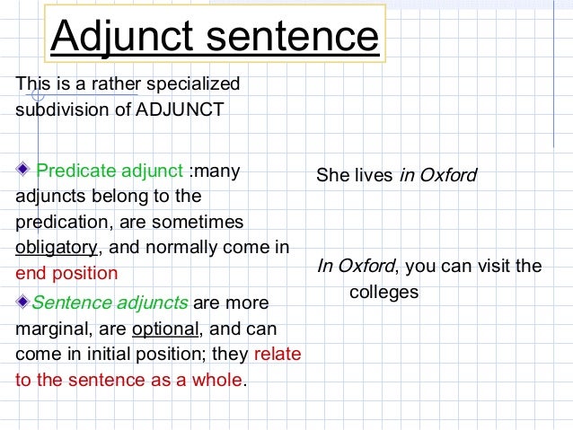 Adjuncts Adjuncts