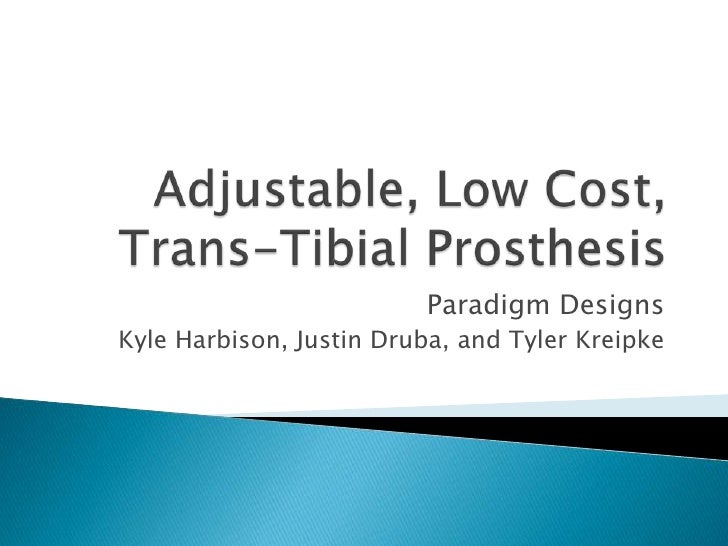 Transtibial prothesis cost