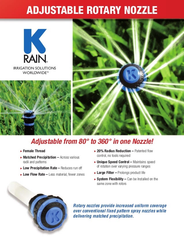 Landscape Irrigation Adjustable rotary nozzle glossy