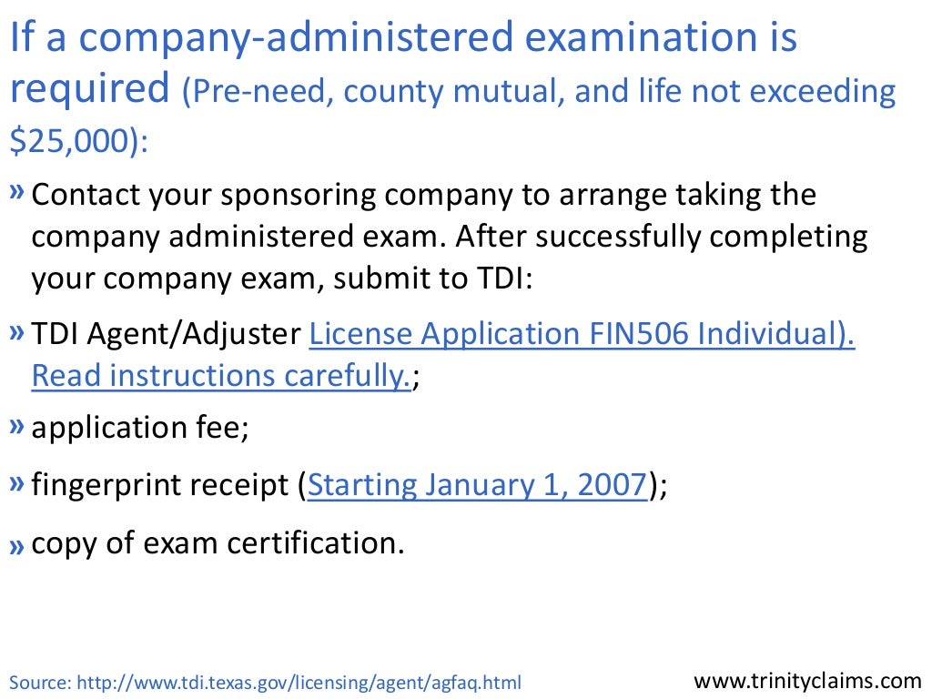 Adjuster License In Texas Property and Casualty