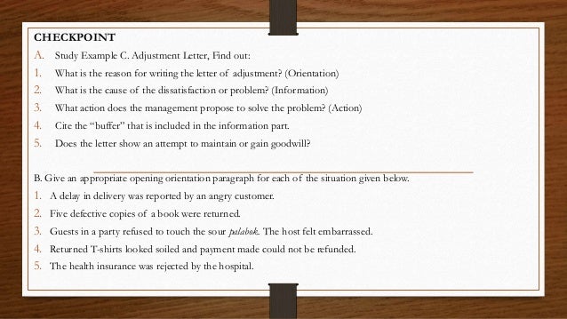 10 change adjustment letters or Adjustment Letter