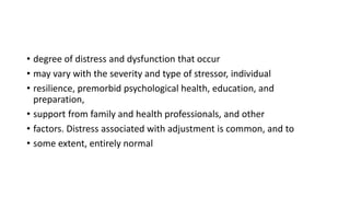 adjustment disorders and distress in Palliative care | PPTX