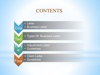 Adjustments and claim | PPTX