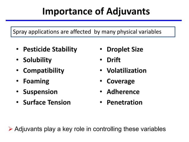 Adjuvants | PPTX | Agriculture | Industries