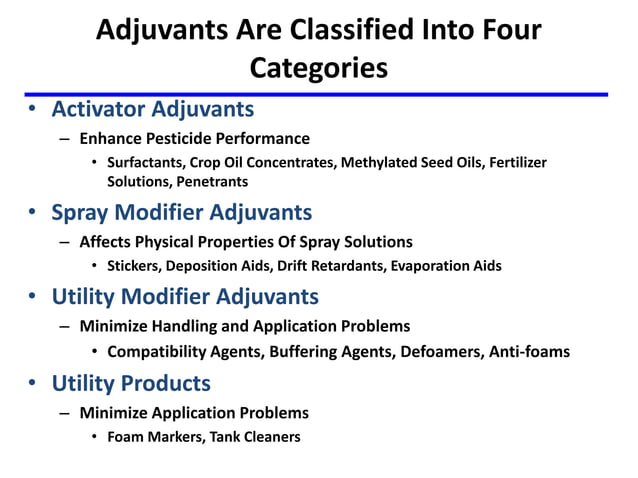 Adjuvants | PPTX | Agriculture | Industries