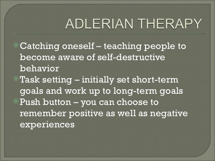 Adlerian Therapy