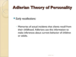 Adlerian theory of personality