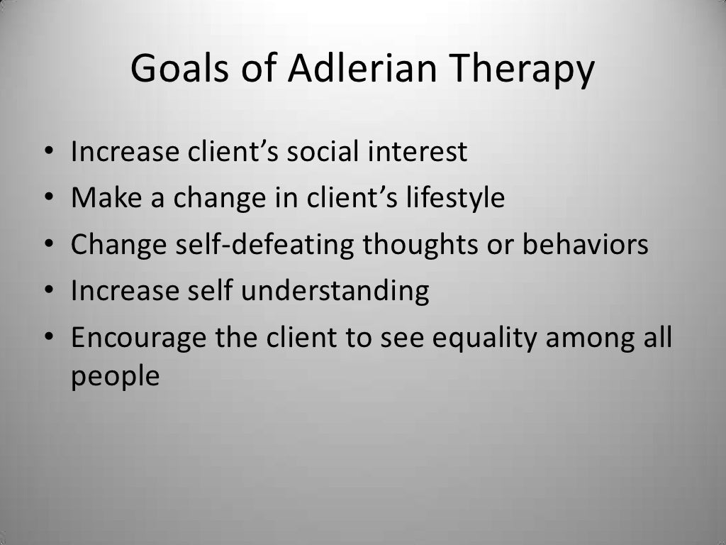Adlerian therapy