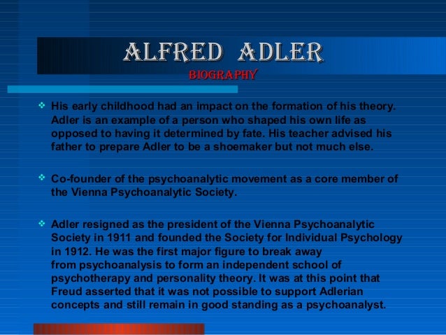 Alfred Adlers Theory Essay