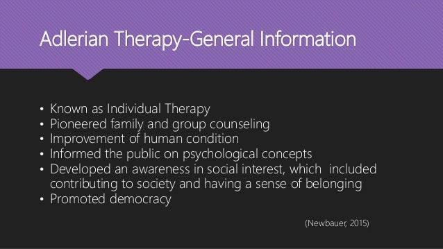 Adlerian Therapy
