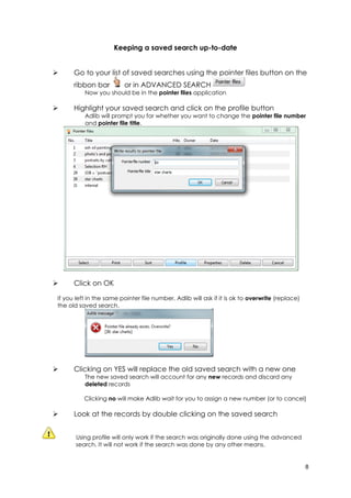 Adlib Tips & Tricks – Axiell Training | PDF