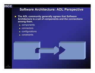 Architecture Description Languages: An Overview