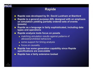 Architecture Description Languages: An Overview