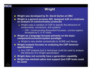 Architecture Description Languages: An Overview
