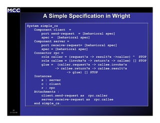 Architecture Description Languages: An Overview