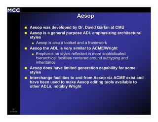 Architecture Description Languages: An Overview