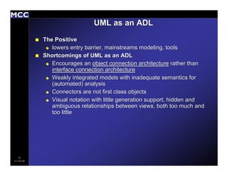 Architecture Description Languages: An Overview