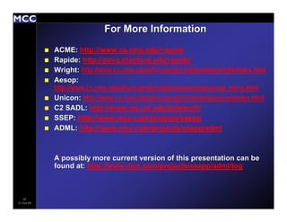 Architecture Description Languages: An Overview