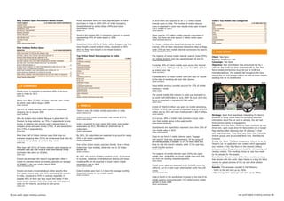 Why indians open Permission-Based emails                                              Music downloads were the most popular types of online            In 2010 there are expected to be 12.1 million mobile             india's top Mobile Site Categories
       tyPe of SUBjeCt                          % of inDiAn Line Content ReSPonDentS         purchases	in	India	in	2009	(50%	of	online	shoppers),	            internet users in India. The number of mobile internet           Site                                        % of USeRS Who ViSit
       DISCOUNT	OFFER	                                                            58                                                                                                                                           SEARCH	ENGINES	                                              54.7
       CONTAINS	FAMILIAR	BRAND	NAME	                                              58         closely	followed	by	airline	tickets	(49%)	and	travel	            users is expected to more than double every year to reach        NEWS	                                                        51.3
       FREE	PRODUCT	OFFER	                                                        53         information	(49%).                                               114.2 million in 2013.                                           SOCIAL	NETWORKING	                                           31.6
       NEW	PRODUCT	ANNOUNCEMENT	                                                  48         (SoURCe: ViSA)                                                   (SoURCe: eMARKeteR)                                              NET	BANKING	                                                 13.7
       BREAKING	INFO/NEWS	                                                        45                                                                                                                                           BLOGS	                                                         12
       LIMITED	TIME	OFFER	                                                        39                                                                                                                                           GAMING	                                                       8.5
       CONTAINS	RECENT	PURCHASE	INFO	                                             36
                                                                                             Travel is the biggest B2C e-commerce category by spend,          There	may	be	127	million	mobile	internet	subscribers	in	         E-BOOKS	                                                      5.1
       FREE	SHIPPING	OFFER	                                                       36         representing	44%	of	online	spend	in	2009.                        India, but there are only around 2 million active users.         ACADEMIC                                                      3.4
       CONTAINS	My	NAME	                                                          31         (SoURCe: ViSA)                                                   (SoURCe: inDiAPRWiRe/iAMAi/iMRB)                                 DATING/MATRIMONy	                                             2.6
       OTHER                                                                       4                                                                                                                                           OTHER	                                                        7.7
       (SoURCe: ePSiLon inteRnAtionAL)                                                                                                                                                                                         (SoURCe: inMoBi)
                                                                                             Nearly	two-thirds	(65%)	of	Indian	online	shoppers	say	they	      For those 2 million who do actively access the mobile
       how indians Define Spam                                                               have	bought	a	travel	product	online,	compared	to	50%	            internet,	60%	of	them	visit	social	networking	sites	or	blogs,	
       Definition                                                % of inDiAn ReSPonDentS     who say they have bought a non-travel product.                   while 23% use their mobile internet connections for search.
       EMAILS	OF	AN	OFFENSIVE	SUBJECT	MATTER	                                           64   (SoURCe: jUxtConSULt)                                            (SoURCe: inDiAPRWiRe/iAMAi/iMRB)
                                                                                                                                                                                                                                 ❚ CASe StUDy
       EMAILS	THAT	INTEND	TO	TRICK	ME	INTO	OPENING	THEM	                                63
       ANy	EMAIL	I	RECEIVE	THAT	I	DID	NOT	ASK	FOR	OR	SUBSCRIBE	TO	                      60   top online Retail Subcategories in india                         The	majority	of	active	mobile	internet	users	in	India	(70%)	     Client: Tata	Nano
       EMAILERS	FROM	SENDERS	WHO	ARE	UNKNOWN	TO	ME	                                     55   CAteGoRy                                              % ReACh    are	college	students	and	men	aged	between	18	and	35.
       ALL	EMAILS	THAT	ARE	FILTERED	INTO	THE	JUNK	MAILBOX	                              44   RETAIL	                                                   39.9   (SoURCe: inDiAPRWiRe/iAMAi/iMRB)
                                                                                                                                                                                                                               Agency: Rediffusion	y&R
       ANy	EMAIL	I	RECEIVE	THAT	I	DON'T	WANT,	REGARDLESS	OF	WHETHER	I	SUBSCRIBED	       36
       ANy	EMAIL	SENT	TO	ME	FROM	A	SENDER	WHO	IS	NOT	ON	My	ADDRESS	
                                                                                             COMPARISON	SHOPPING		                                      6.5                                                                    Campaign: Tata	Nano
                                                                                             BOOKS                                                     13.4
       BOOK	OR	APPROVED	SENDER	LIST	                                                    32
                                                                                             COMPUTER	HARDWARE		                                        9.6   Currently, 20% of India's mobile users access the internet       objective: Ever since Ratan Tata announced the Rs.1
       AN	EMAIL	FROM	A	COMPANy	I	MAy	HAVE	GIVEN	PERMISSION	TO	SEND	ME	MAIL	AT	ONE	
       TIME,	BUT	THAT	I	NO	LONGER	WISH	TO	RECEIVE	                                      26
                                                                                             CONSUMER	ELECTRONICS			                                    7.6   over	the	phone.	Of	those	that	do,	more	than	50%	of	them	         Lakh car, the world has been obsessed with it. The Tata
                                                                                             COMPUTER	SOFTWARE		                                       14.1
       EMAILS	FROM	COMPANIES	I	HAVE	A	RELATIONSHIP	WITH	OFFLINE,	BUT	TO	
                                                                                             APPAREL			                                                 2.5   go online every day.                                             Nano	created	tremendous	buzz	not	just	in	India	but	
       WHOM	I	NEVER	GAVE	PERMISSION	TO	CONTACT	ME	VIA	EMAIL	                            22   HEALTH	CARE		                                              1.9
                                                                                                                                                              (SoURCe: jUxtConSULt)
                                                                                                                                                                                                                               internationally too. The website had to capture the buzz
       EMAILS	FROM	A	COMPANy	I	HAVE	DONE	BUSINESS	WITH	BUT	THAT	COME	TOO	FREQUENTLy	 19
       ANy	EMAIL	THAT	TRIES	TO	SELL	ME	A	PRODUCT	OR	SERVICE,	EVEN	IF	I	KNOW	THE	SENDER	 18
                                                                                             MALL		                                                     0.9                                                                    around the car and engage visitors as well as those eagerly
                                                                                             FRAGRANCES/COSMETICS		                                     0.6   A sizeable 80% of Indian mobile users are open or neutral
       (SoURCe: ePSiLon inteRnAtionAL)
                                                                                             RETAIL-MUSIC		                                               1                                                                    awaiting the car to be delivered.
                                                                                             RETAIL-FOOD		                                              0.7
                                                                                                                                                              to the idea of receiving ads over their phones.
                                                                                                                                                              (SoURCe: jUxtConSULt)
                                                                                             DEPARTMENT	STORES		                                        0.9
                                                                                             TICKETS                                                    1.1
         ❚ e-CoMMeRCe                                                                        FLOWERS/GIFTS/GREETINGS		                                  4.3   Value-added services currently account for 12% of mobile
                                                                                             JEWELLERy/LUXURy	GOODS/ACCESSORIES	                        1.2   revenues in India.
                                                                                             CONSUMER	GOODS		                                           0.9
       Digital	music	is	expected	to	represent	60%	of	all	music	
                                                                                                                                                              (SoURCe: jAtAAyU)
                                                                                             SPORTS/OUTDOOR	                                            0.6
       sales in India by 2013.                                                               HOME	FURNISHINGS		                                         0.7
       (SoURCe: PWC)                                                                         TOyS	                                                      0.5   The overall mobile VAS industry in India was estimated to
                                                                                             (SoURCe: CoMSCoRe WoRLD MetRix, AUGUSt 2009)
                                                                                                                                                              be	worth	Rs97,600	million	in	June	2009.	By	June	2010	this	
       Nearly	two	fifths	(39.9%)	of	Indian	internet	users	visited	                                                                                            figure	is	expected	to	reach	Rs162,500	million.
       an	online	retail	site	in	August	2009.
                                                                                                                                                              (SoURCe: iAMAi)



                                                                                               ❚ MoBiLe
       (SoURCe: CoMSCoRe)

                                                                                                                                                              A	total	of	US$20.8	million	was	spent	on	mobile	advertising	
       Just	6%	of	Indian	internet	users	visited	a	comparison	                                                                                                 in	2009.	In	2010	that	number	is	expected	to	grow	to	$35.4	
                                                                                             There	is	now	506	million	mobile	subscribers	in	India.
       shopping	site	in	August	2009.                                                         (SoURCe: teChWoRLD/tRAi)
                                                                                                                                                              million	and	by	2012	will	have	mushroomed	to	$85.4	million.
                                                                                                                                                                                                                               Strategy:	Apart	from	seamlessly	integrating	the	Nano's	
       (SoURCe: CoMSCoRe)                                                                                                                                     (SoURCe: eMARKeteR)


                                                                                             India's current mobile penetration rate stands at 21%.                                                                            presence in social media sites and providing essential
       Why	do	Indians	shop	online?	Because	it	gives	them	the	                                                                                                 In a survey, 38% of Indians had watched a music video
                                                                                                                                                                                                                               information about the car and its variants, the site had
                                                                                             (SoURCe: PyRAMiD ReSeARCh)

       freedom	to	shop	anytime,	say	75%	of	respondents	to	one	                                                                                                over their mobile phone in the past month.
                                                                                                                                                                                                                               three primary points of engagement.
       survey. A similarly high amount said it allowed them to                               India	is	expected	to	have	nearly	500	million	new	mobile	
                                                                                                                                                              (SoURCe: MiDeMnet/MUSiCMAtteRS)

                                                                                                                                                                                                                               Details:	Drive	the	Nano:	Since	the	Nano	could	not	be	test	
       compare	prices	and	save	money	(74%).	It	also	saved	them	                              subscribers	by	2013,	80	million	of	which	will	be	3G	
                                                                                                                                                              Smartphones are expected to represent more than 20% of           driven	live,	users	could	drive	the	Nano	online	(on	a	Google	
       time	(74%	of	respondents).                                                            subscribers.
       (SoURCe: ViSA)                                                                        (SoURCe: PyRAMiD ReSeARCh)
                                                                                                                                                              new mobile sales in 2014.                                        Map interface after detecting their IP address) in their
                                                                                                                                                              (SoURCe: LiGhtReADinGASiA)
                                                                                                                                                                                                                               own neighbourhood. They could also invite their friends to
       More than half of Indian internet users that shop on                                  By	2014,	3G	subscribers	are	expected	to	account	for	nearly	                                                                       drive	in	groups	and	accumulate	Nano	Kms.	Site	features	
                                                                                                                                                              Close to one third of mobile internet users "engage
       overseas	shopping	sites	(51%)	do	so	because	local	sites	do	                           20% of all mobile subscribers.                                                                                                    included:
                                                                                                                                                              with brands" that they see advertising. Of this group of
       not stock the products or services they need.                                         (SoURCe: LiGhtReADinGASiA)
                                                                                                                                                                                                                               Browse	the	Nano:	The	Nano	is	popularly	referred	to	as	the	
       (SoURCe: ViSA)
                                                                                                                                                              ad-friendly	people,	a	sizeable	72.5%	of	them	were	also	
                                                                                             One in five Indian mobile users are female. One in three         likely	to	visit	the	brand's	website,	while	17.5%	said	they	      People's Car. An application was created which aggregated
       More	than	half	(51%)	of	Indian	internet	users	shopping	on	                            Indian men have mobiles, while only one in 10 Indian             would buy the product.                                           any	mention	of	the	Tata	Nano	on	the	internet	(videos,	
       overseas sites say that most of their international online                            women do.
                                                                                                                                                              (SoURCe: inMoBi)                                                 pictures, articles, blogs etc.) and made for rich reading and
       purchases	take	place	on	US	sites.                                                     (SoURCe: jUxtConSULt)                                                                                                             viewing content. The resulting virtual car was thus made
       (SoURCe: ViSA)
                                                                                                                                                              The majority of mobile internet users (42%) are upper            by the people, for the people.
                                                                                             By 2013, the impact of falling handset prices, an increase       middle class, while 38% are lower middle class and 20%           Nano	Diaries:	Proud	owners	of	the	Nano	could	now	share	
       Indians are amongst the region's top spenders when it                                 in incomes, initiatives in infrastructure sharing and lower      are from the working class demographic.                          their	stories	with	the	world.	Nano	Diaries	is	a	blog	for	Nano	
       comes to overseas online purchases, spending an average                               mobile tariffs are all expected to boost India's mobile
                                                                                                                                                              (SoURCe: inMoBi)
                                                                                                                                                                                                                               owners to upload pictures of the car and other related
       of	US$887	in	the	year	ending	March	2009.                                              penetration	rate	to	58%.                                                                                                          experiences.
       (SoURCe: ASiAtRAVeLtiPS/ViSA)                                                         (SoURCe: PyRAMiD ReSeARCh)
                                                                                                                                                              Mobile	music	sales	are	expected	to	hit	Rs3,600	crores	by	
                                                                                                                                                              2009/10,	out	of	a	total	music	retail	market	worth	Rs4,100	       Results: The campaign resulted in the following:
       Indians are more concerned about online security than                                 India's mobile users have 2.3 times the average monthly          crores.                                                          - Traffic to the site shot up by 200%.
       their	peers	around	Asia,	with	55%	expressing	the	concern	                             household income of non-mobile users.
                                                                                                                                                              (SoURCe: jAtAAyU/PWC/ifPi)                                       - The average time spent per visit went up by 300%.
       in	India,	compared	to	45%	on	average	regionally.	A	                                   (SoURCe: jUxtConSULt)

                                                                                                                                                              India is fourth in the world when it comes to the size of its
       sizeable	60%	of	them	say	they	would	feel	better	if	their	
                                                                                                                                                              mobile	gaming	community,	with	15.3	million	active	mobile	
       banks would reassure them they could use their payment
                                                                                                                                                              gamers	in	June	2009.	
       cards on the internet, according to one survey.                                                                                                        (SoURCe: LiGhtReADinGASiA)
       (SoURCe: ViSA)




32 asia pacific digital marketing yearbook                                                                                                                                                                                                                  asia pacific digital marketing yearbook 33
 
