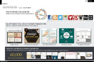 3 포트폴리오 
소셜 미디어 운영 / 홍보 
이력서 한 장에 담을 수 없는 당신을 위해 
매체를 가리지 않고 포트폴리오가 필요한 이들을 만났습니다. 
ADMAN 회사소개서 
웰던투 포트폴리오 매거진, 페이스북, 블로그, 웹사이트, 카페, 빙글, 핀터레스트, 인스타그램, 비핸스, 스타일쉐어 등 운영 
27 
・Case #1 잡코리아 웰던투 
단순 APP 다운로드가 아닌, 서비스가 가진 본질적 가치를 알리기 위해 
취업, 업무, 포트폴리오와 관련된 최적의 콘텐츠로 고객과 소통합니다. 
포트폴리오 관련 정보 타겟의 관심을 이끄는 정보성 콘텐츠 서비스 이용자의 포트폴리오 소개 여러 행사/전시 정보 공유 PPT, 템플릿 등 여러 자료 공유 
대한민국의 소셜 채용 확산과 포트폴리오 활성화를 위해 
이미 웰던투가 보유한 채널은 대한민국 NO.1 포트폴리오 관련 채널이 되었으며, 수많은 매체에 공유되는 신뢰가는 채널이 되었습니다. 
60,000 
웰던투 SNS 채널이 6개월 만에 확보한 팬 
 