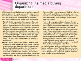Organizing the media buying department 