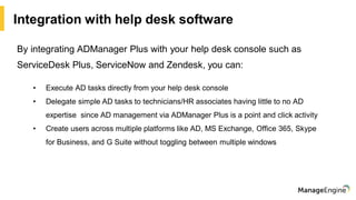 ADManager Plus Active Directory Management & Reporting | PDF