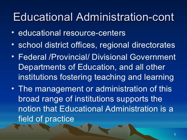 Educational Administration