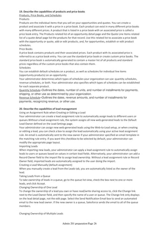 Salesforce Notes.pdf Salesforce Admin 201-certification Notes | PDF