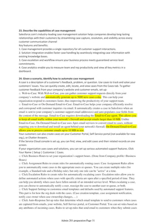 Salesforce Notes.pdf Salesforce Admin 201-certification Notes | PDF