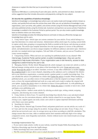 Salesforce Notes.pdf Salesforce Admin 201-certification Notes | PDF
