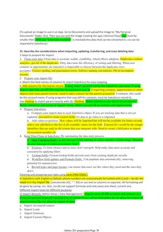 Salesforce Admin Notes.pdf Salesforce Admin 201-certification Notes | PDF