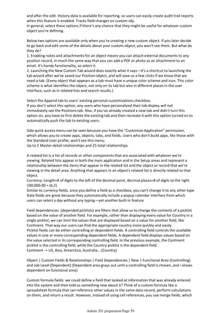 Salesforce Admin Notes.pdf Salesforce Admin 201-certification Notes | PDF