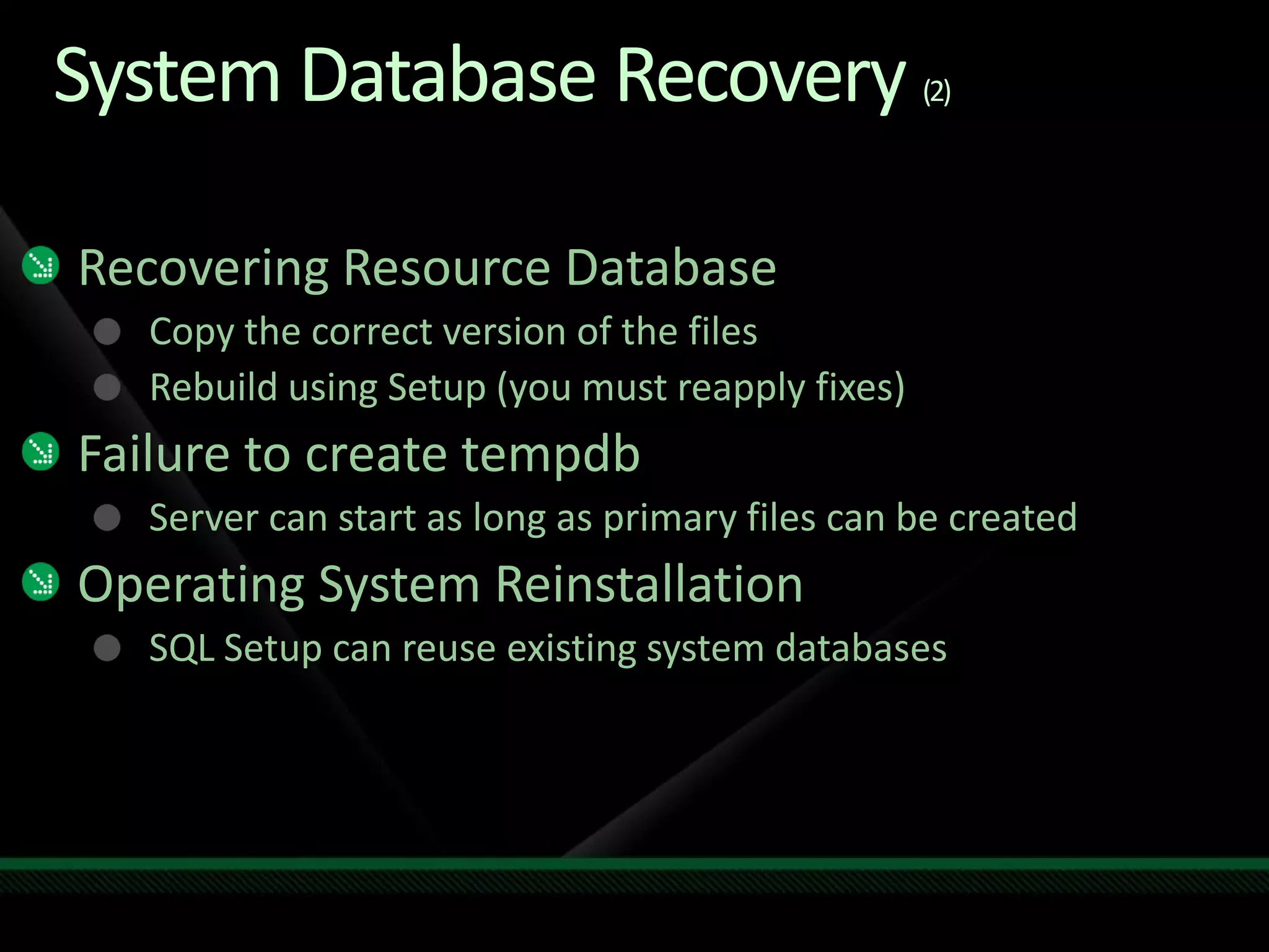 Admin Advanced Data Recovery And Troubleshooting With Sql Server 2008