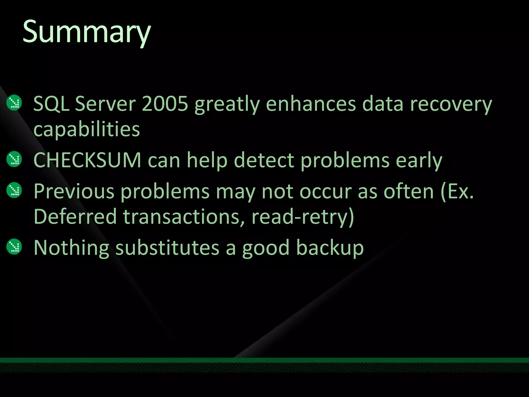 Admin Advanced Data Recovery And Troubleshooting With Sql Server 2008