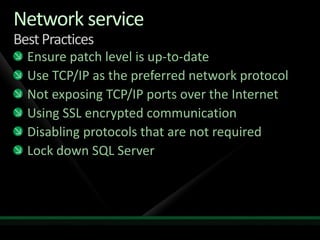 Admin Tech Ed Presentation Hardening Sql Server | PDF